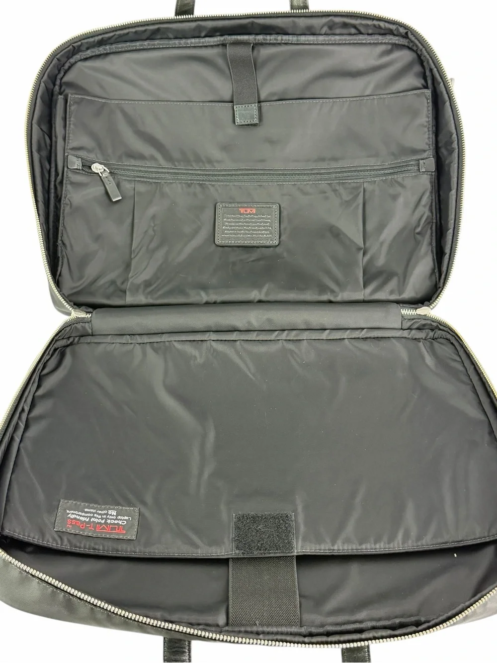TUMI Black Nylon Leather Briefcase Bag